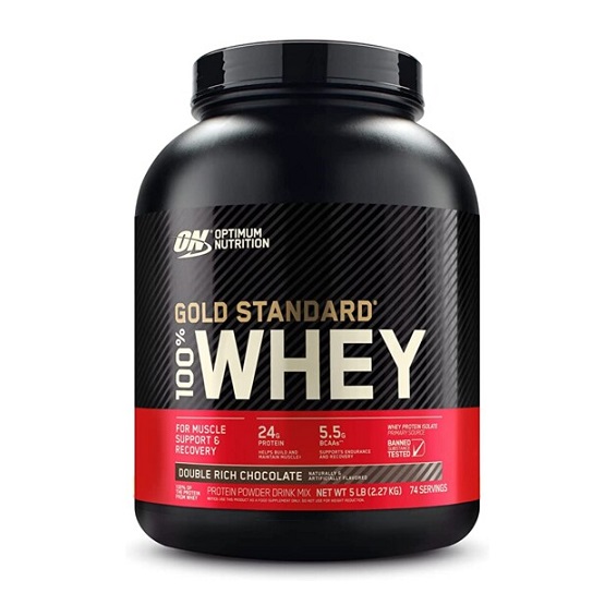 Optimum Nutrition Gold Std 100% Whey Double Rich Chocolate 5lb 4/Cs