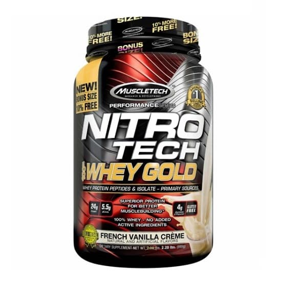 MuscleTech Nitrotech 100% Whey Gold French Vanilla 2.5lbs