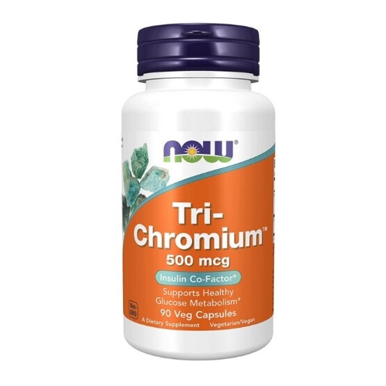 NOW Foods Tri-Chromium Cinnam 500 mcg 90 Veg Capsules